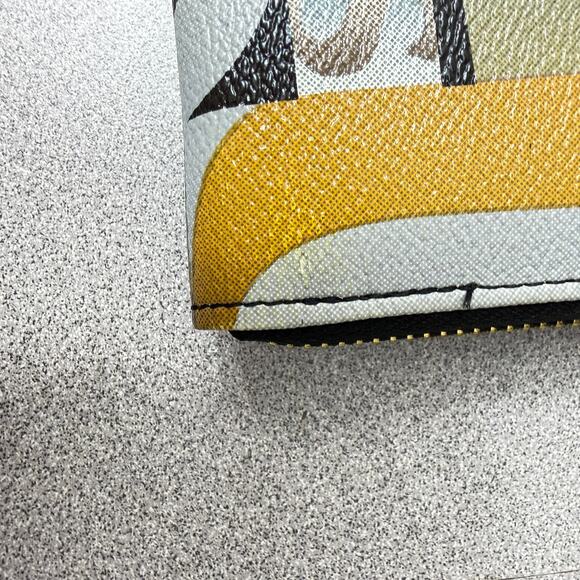 Tous Leather Wallet Multicolor Logo Bear Zip Around Cards Colorful Classic * - Picture 9 of 14